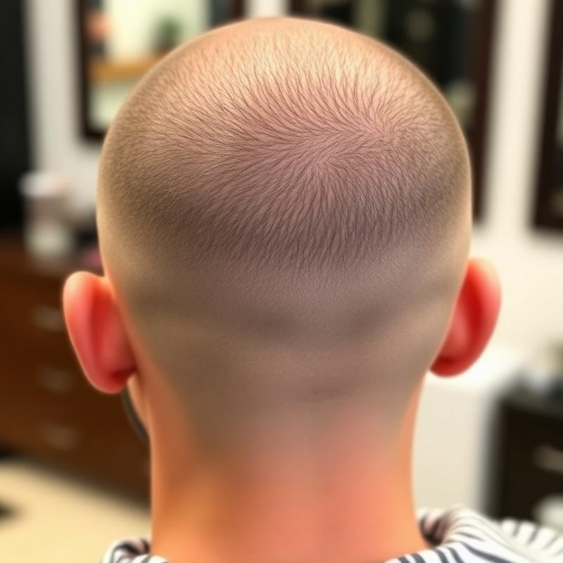 Clean men's fade haircut from the back